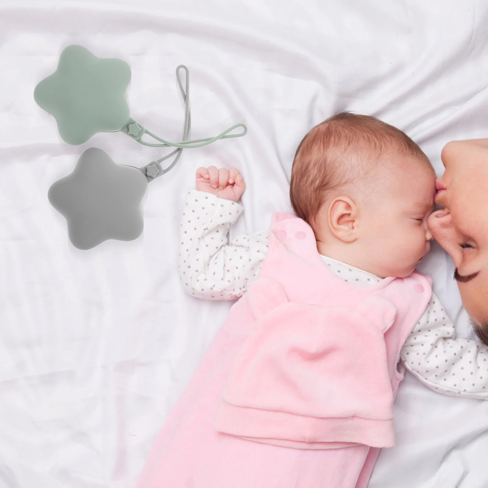 

2 шт., силиконовый держатель для соски, портативный ящик для хранения детской соски, пылезащитный дорожный контейнер для новорожденных мальчиков и девочек