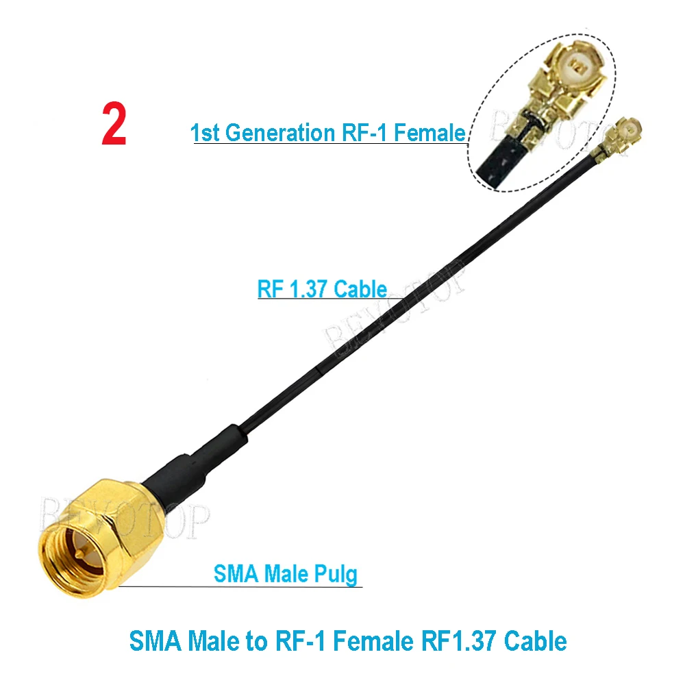 10PCS RF1.37 Cable Waterproof SMA Female to uFL/u.FL RF-1Female Jack  WIFI Antenna RF Cable RG1.37MM Pigtail Extension