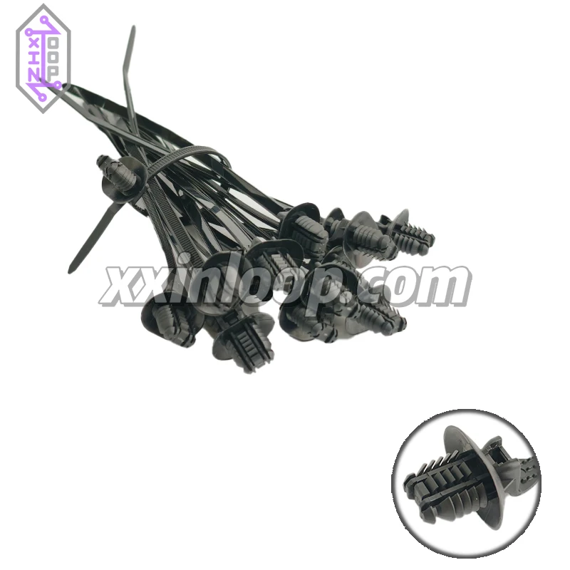 157-00253 T50SOSFTOVALU-PA66HS-BK Цельная кабельная стяжка с овальным отверстием для елового дерева 168,2 мм Длина 5,1 мм Ширина 2,0-3,0 мм Комплект