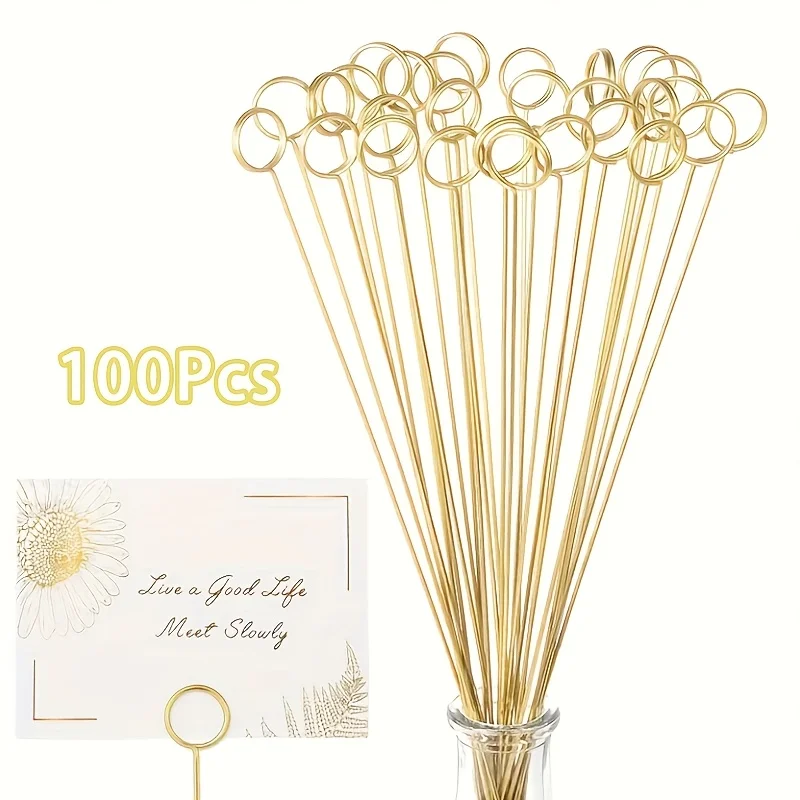 

Double Circle Metal Card Holder Flower Arrangement Wedding Party Blessing Card Holder Floral Decorative Accessories