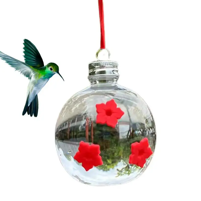 Bird Feeder Outdoor Haning Hummingbird Feeders With 3 Flower Ports Bird Feeder Bulb Hummingbird Water Drinking bulb Accessories