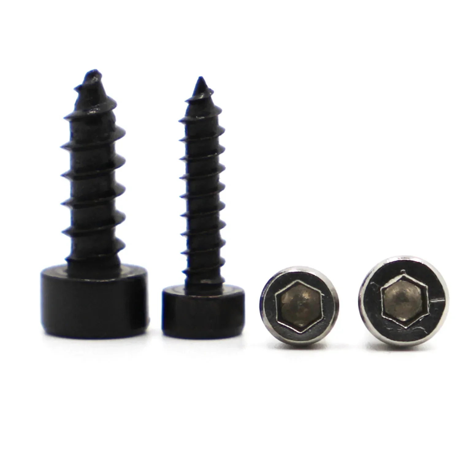 M2 M2.6 M3 M3.5 M4 M5 M6 Hexagon Hex Socket Cap Head Self Tapping Screw 8.8 Grade Black/Stainless Steel Allen Screws for Speaker