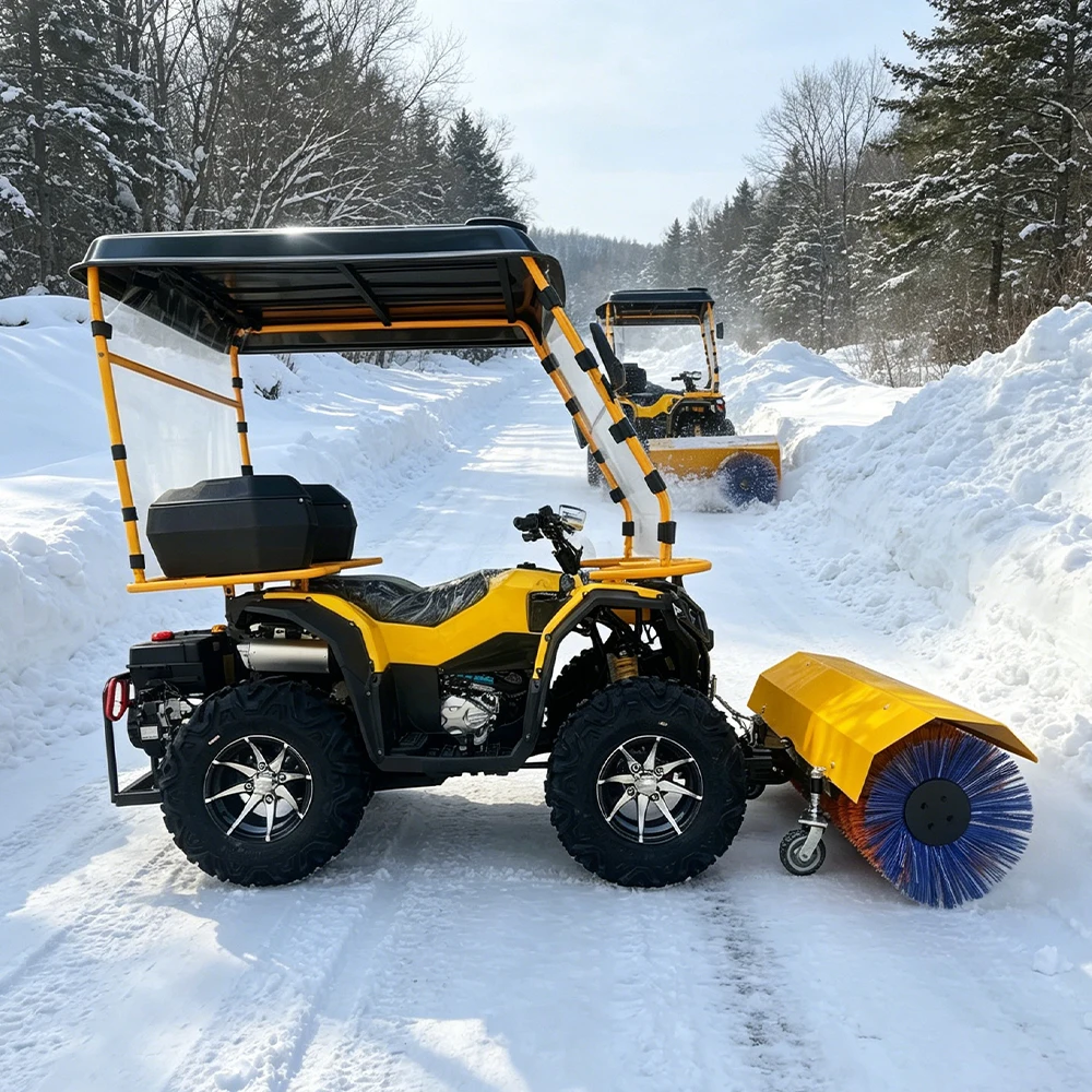 Multi-Function Driving Snowplow Fuel Four Wheel Snowplow Outdoor Snow Pusher ATV Snow Plow Vehicle Off-road Vehicle