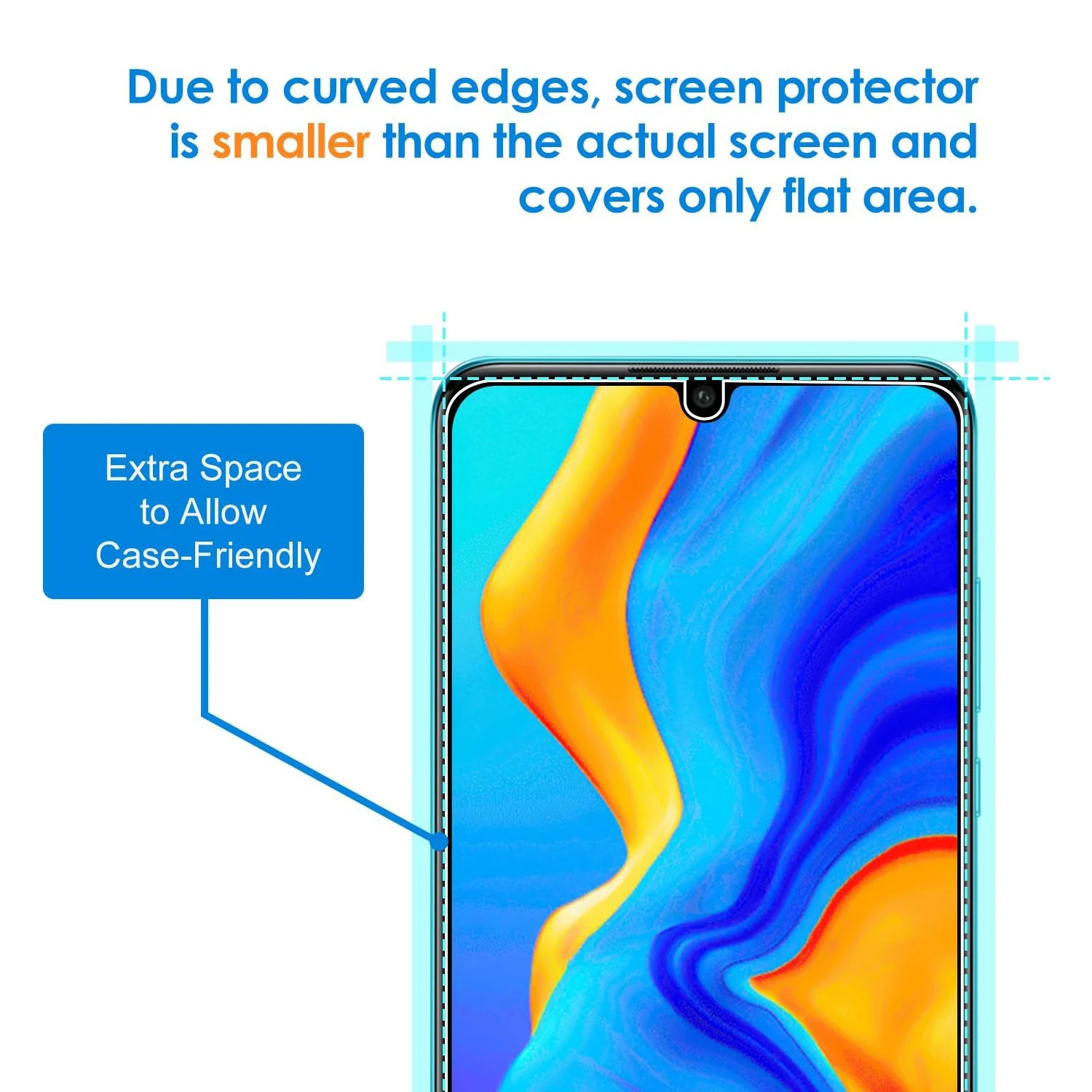 

For HuaWei P30 Lite 2/4Pcs 9H Tempered Glass HD Screen Protector