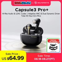 SoundPEATS Capsule3 Pro+ ANC Wireless Earphone Hi-Res Audio Bluetooth 5.3 Earbuds HiFi Stereo Sound with xMEMS Speaker,6 Mic,43H