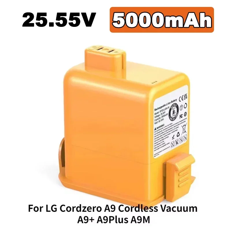 

2024 NEW 25.55V 5000mAh Replacement Battery for LG Cord Zero A9,A9S,P9,A9K-CORE,A9MAX,A9T-Ultra,A9K-PRO,A9N,A9M,A9 Plus