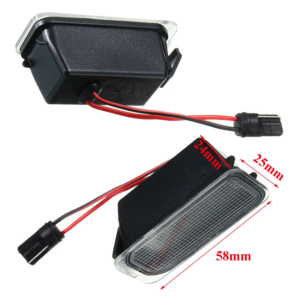 자동차 후면 18 LED SMD 라이센스 번호판 라이트 램프, 포드 포커스 MK II 피에스타 MK VII 몬데오 MK IV 쿠가 S-MAX 2008-201, 6000K