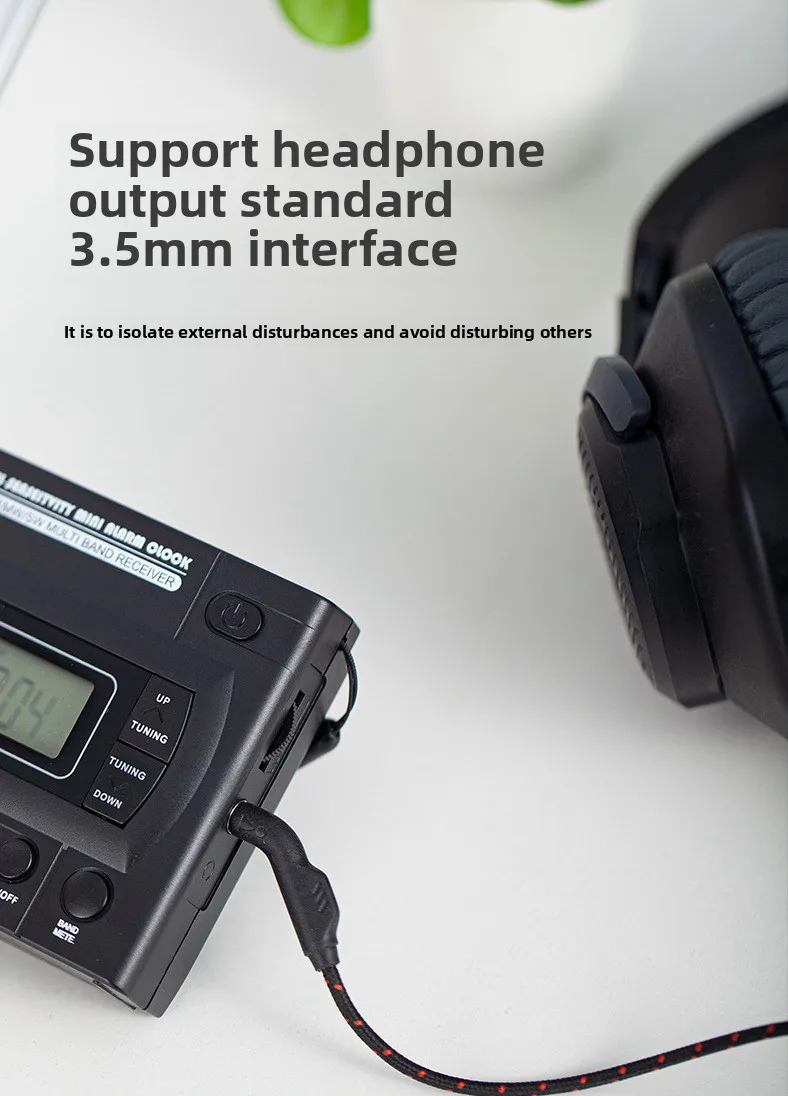 Radio LED z cyfrowym wyświetlaczem, zasilane bateriami AA, radio stereo, radio survivalowe, radio AM FM SW, radio na baterie, małe przenośne radio — zdjęcie produktu 4