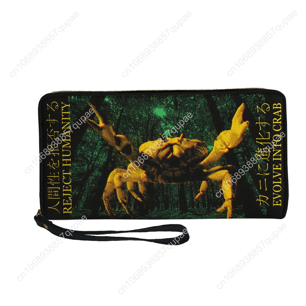 The Horrors Are Never Ending Yet I Remain Silly Custom Wallet Japanese Style Frog Zipper Long Wallets Double Print Wallet Gift