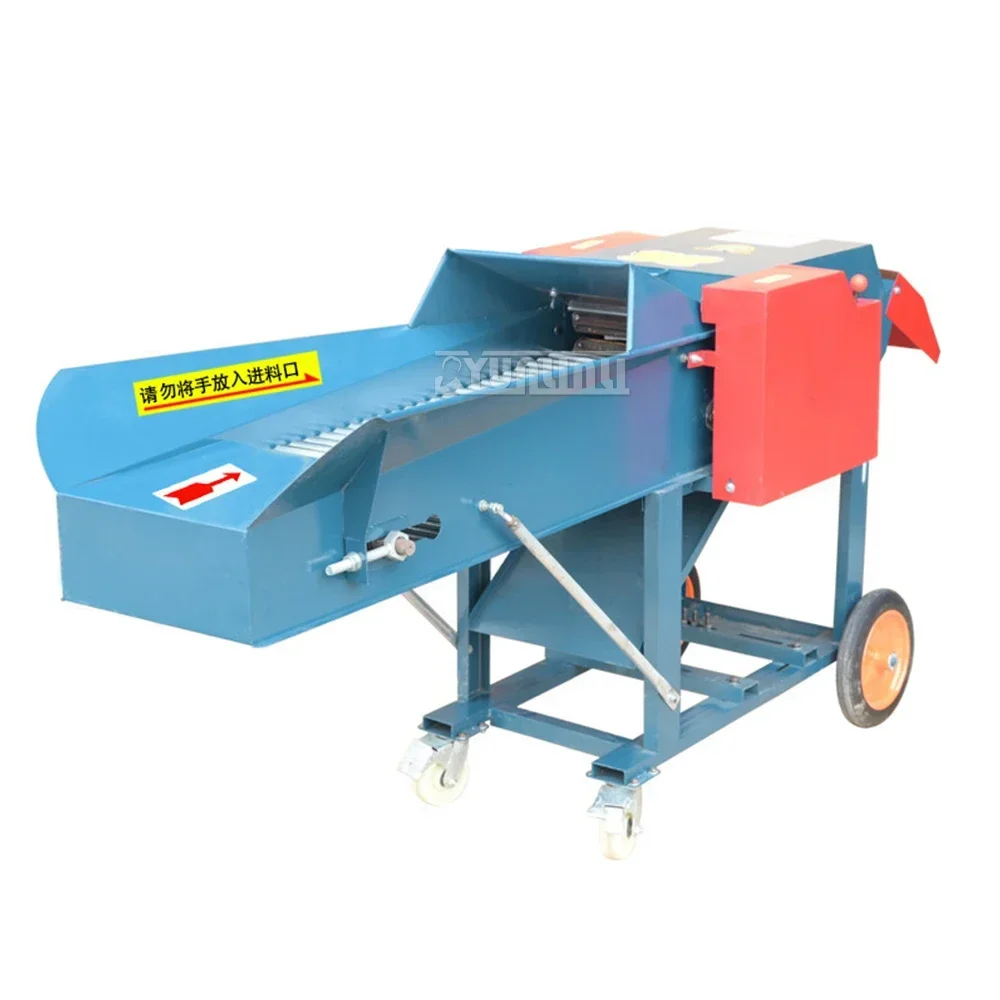 Electric Grass Crusher Grinder Animal Straw Fodder Crusher Breeding Farm 3.2 Tons 4KW Household Wet and Dry Grass Cutter