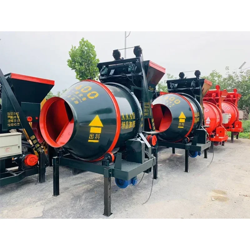 Portable Small Electrical Self Loading Mobile Mortar Feed Drum Cement Concrete Mixer Machine