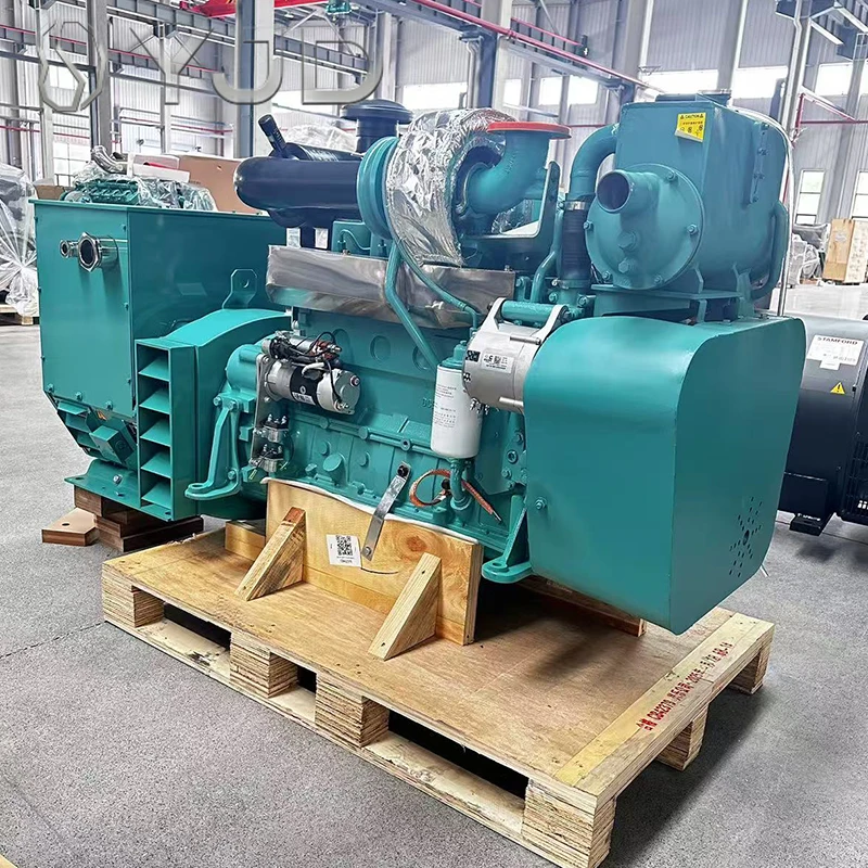DYJD High Quality 25kw 50kw 100kw 150kw 200kw 500kw Marine Diesel Generator Set with Cum Mins Engine Water Cooled 3 Phase
