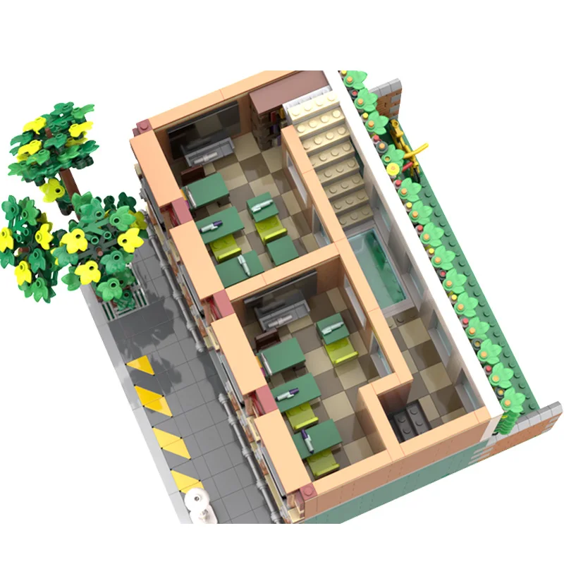 3332 PCS 시티 스트리트 스쿨 MOC 맞춤형 모듈식 빌딩 블록 심플 테크놀로지 브릭 모델 디자인 DIY 장난감 크리스마스 선물