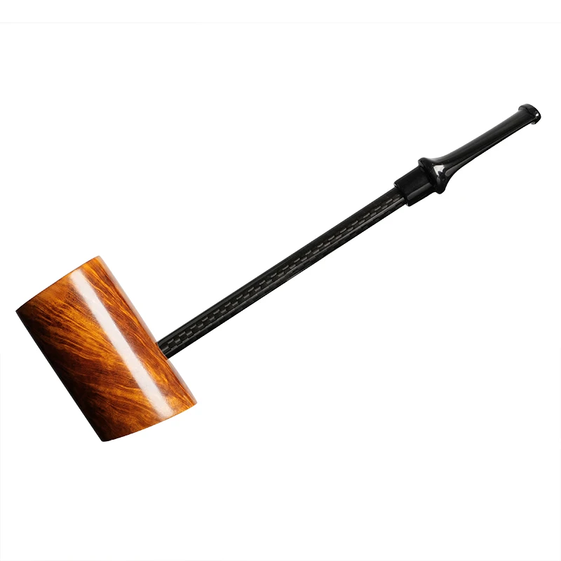 

Fresh Bee Stone Nanmu Pipe, Men's Handmade Popeye, Carbon Fiber, Straight Handle, Solid Wood, Old Style