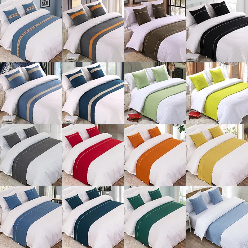 European Style Luxury Velvet/Cotton Bed Runner Throw Home Hotel Decoration Bed Flag Wedding Bedroom Bed Tail Towel Decor