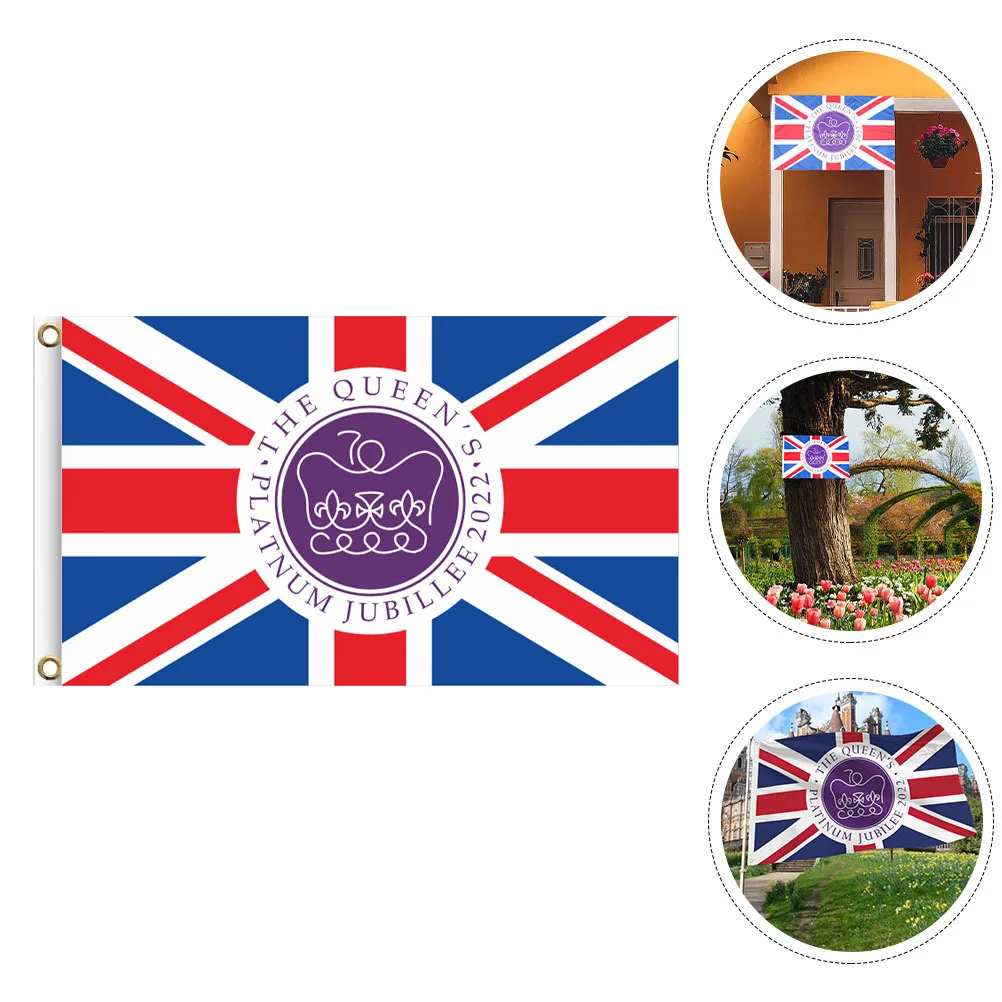 

Big British Flag Queen Celebration Banner Washable Durable Office Car Decor International Meeting London Queen's Day Party