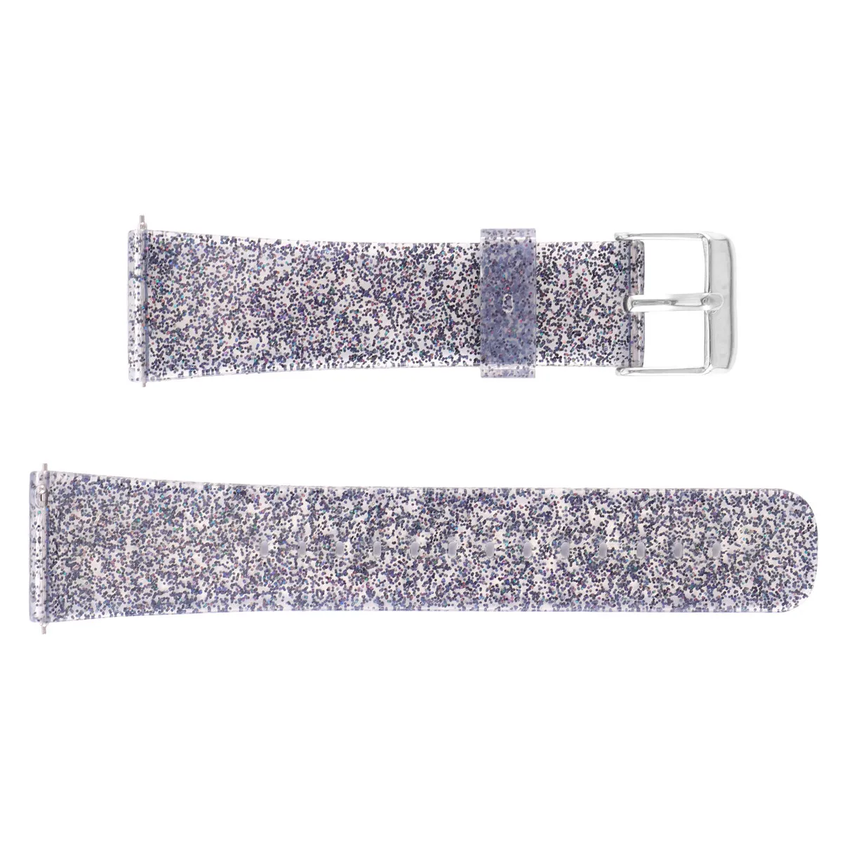 Silicone Watchband Replacement Strap Compatible Flash Powder Style Soft Sturdy Clasp Easy Install Remove