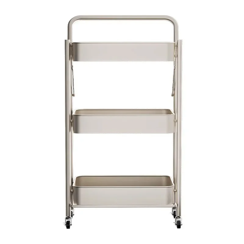 

Trolley shelf folding floor multi-storey household crevice multifunctional snacks removable storage shelf