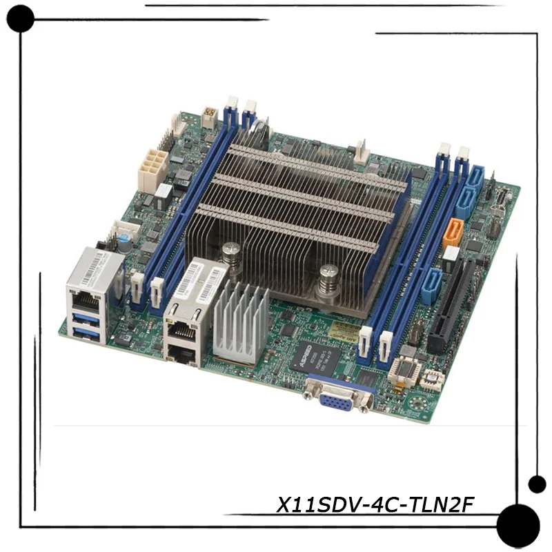 For Supermicro Integrated D-2123IT Quad-core NAS Server Motherboard Itx Dual 10 Gigabit Ports X11SDV-4C-TLN2F