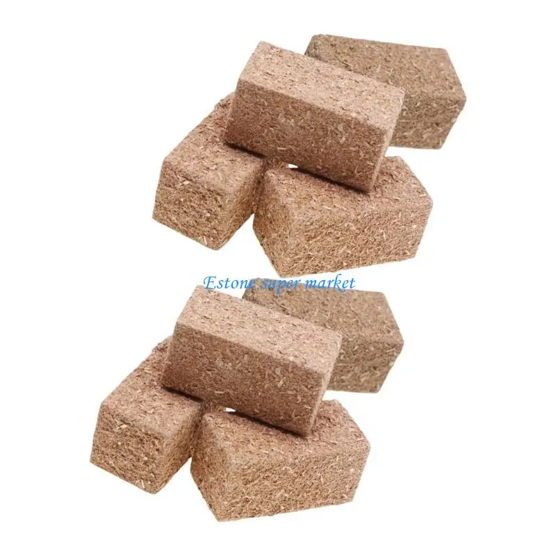 090B 8 قطع من الخشب الطبيعي هايز كومة مصغرة لبيت الدمية ديكورات المزرعة الإبداعية #3