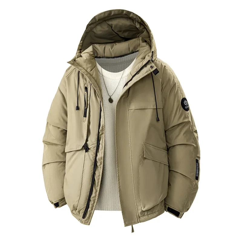 Inteligentna odzież grzewcza z grafenem, ładowana na zewnątrz, ocieplana bawełną, modna odzież bawełniana dla mężczyzn i kobiet, luźna kurtka codzienna.