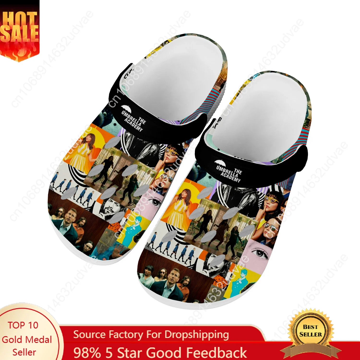 

The Umbrella Academy Water Shoes Mens Womens Comfortable Home Garden Clogs Customizd Sandals Beach Breathable Hole Slippers