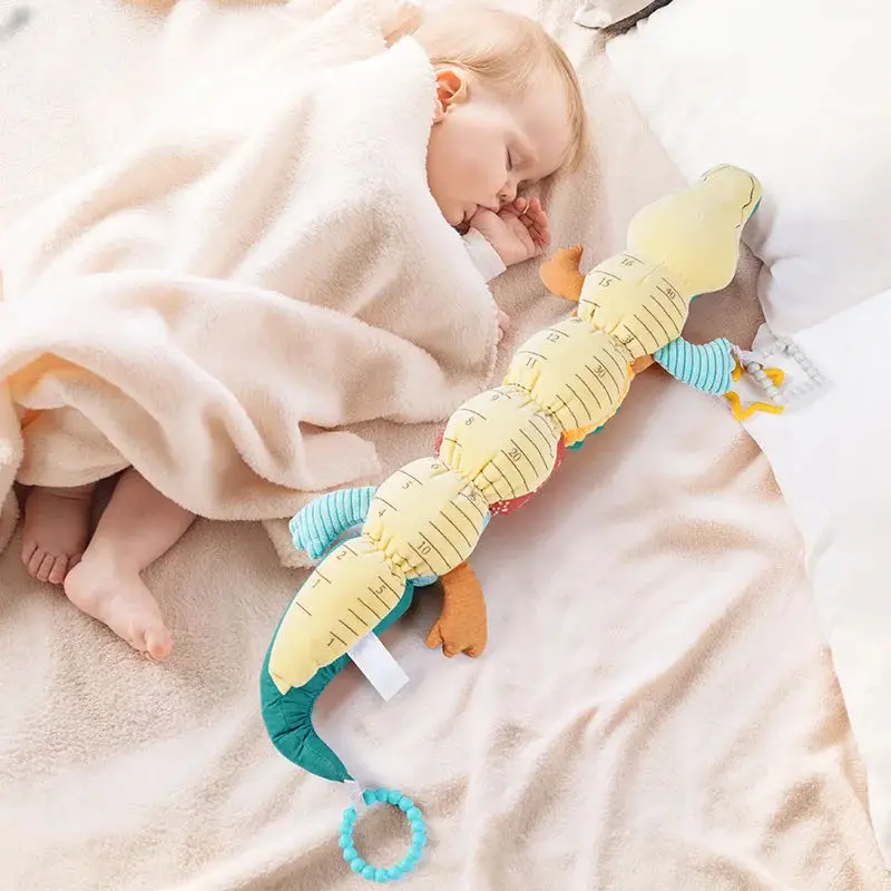 Jouet en peluche crocodiles pour bébé, jouet musical UNIS issant mentaires oriel, hochet pour nouveau-né et tout-petit, couleurs vives