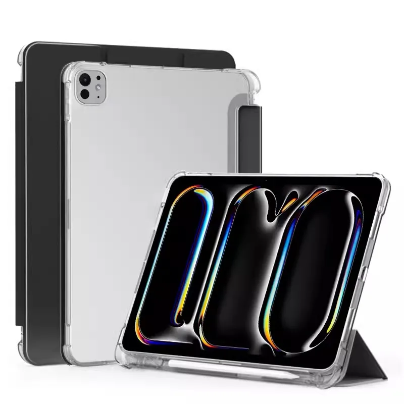 For iPad Pro 13 inch 2024 Case A2925 A2926 A3007 With Pencil Holder Smart Cover Funda For ipad pro 13 m4 case Tablet cases