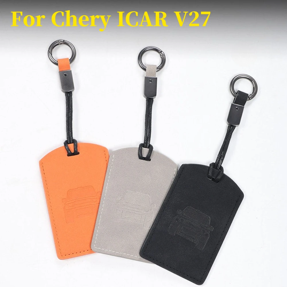 

For Chery ICAR V27 2026 2027 Suede Car Key Case Cover Protector Shell Keychain Interior Special Refit Accessories
