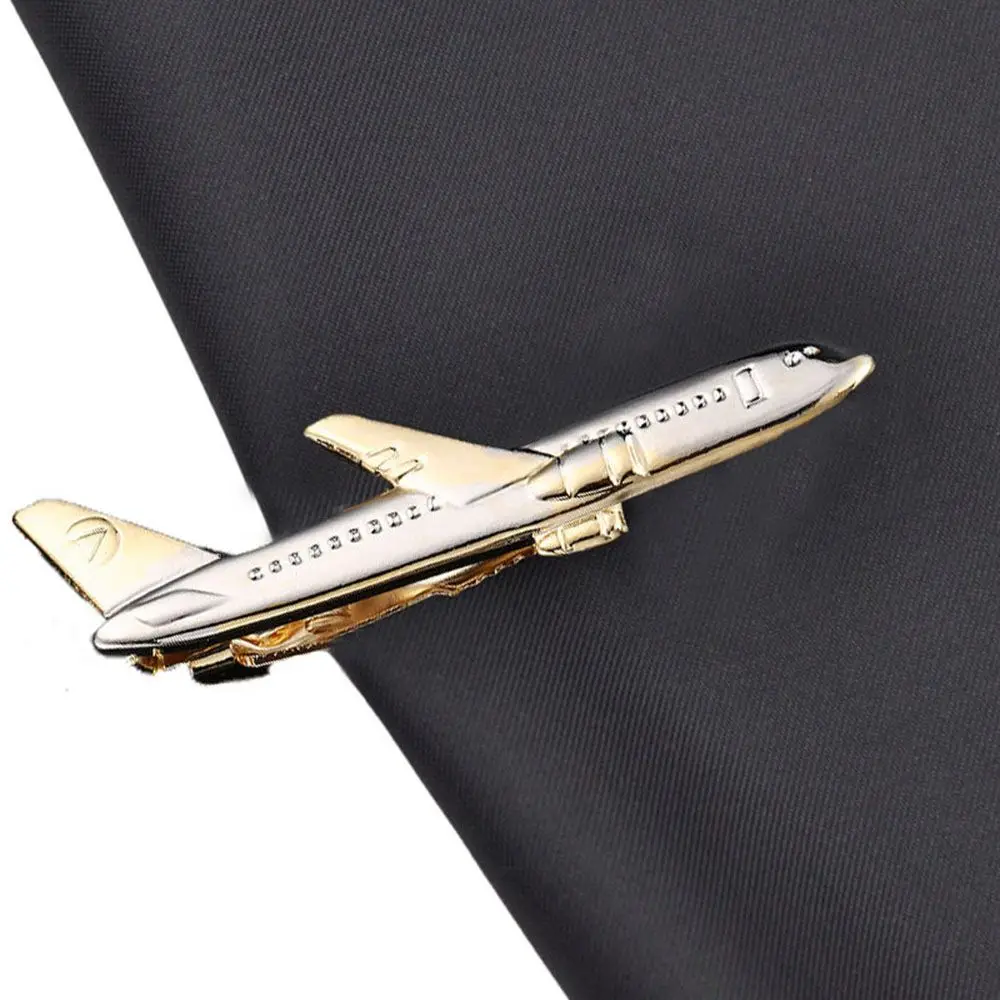 Gentleman Fashion Airplane Shape Accessories Jewelry Wedding Gifts Necktie Clip Shirt Tie Pin Aircraft Clips Men Tie Clip