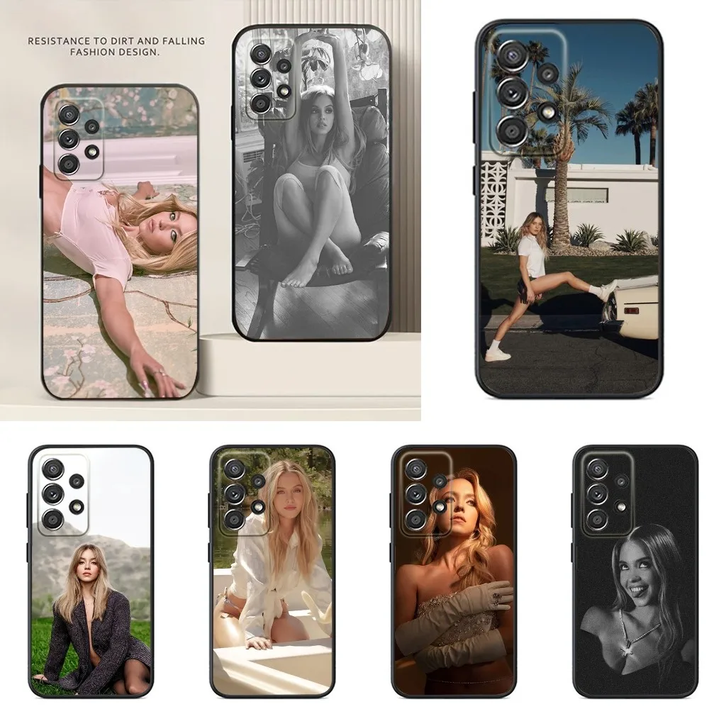 

S-Sydney Sweeney Phone Case For Samsung S24,S23,S22,S21,S20,S10,S10E,S9 Ultra Plus FE Note 20 Ultra 10 9 Plus Case