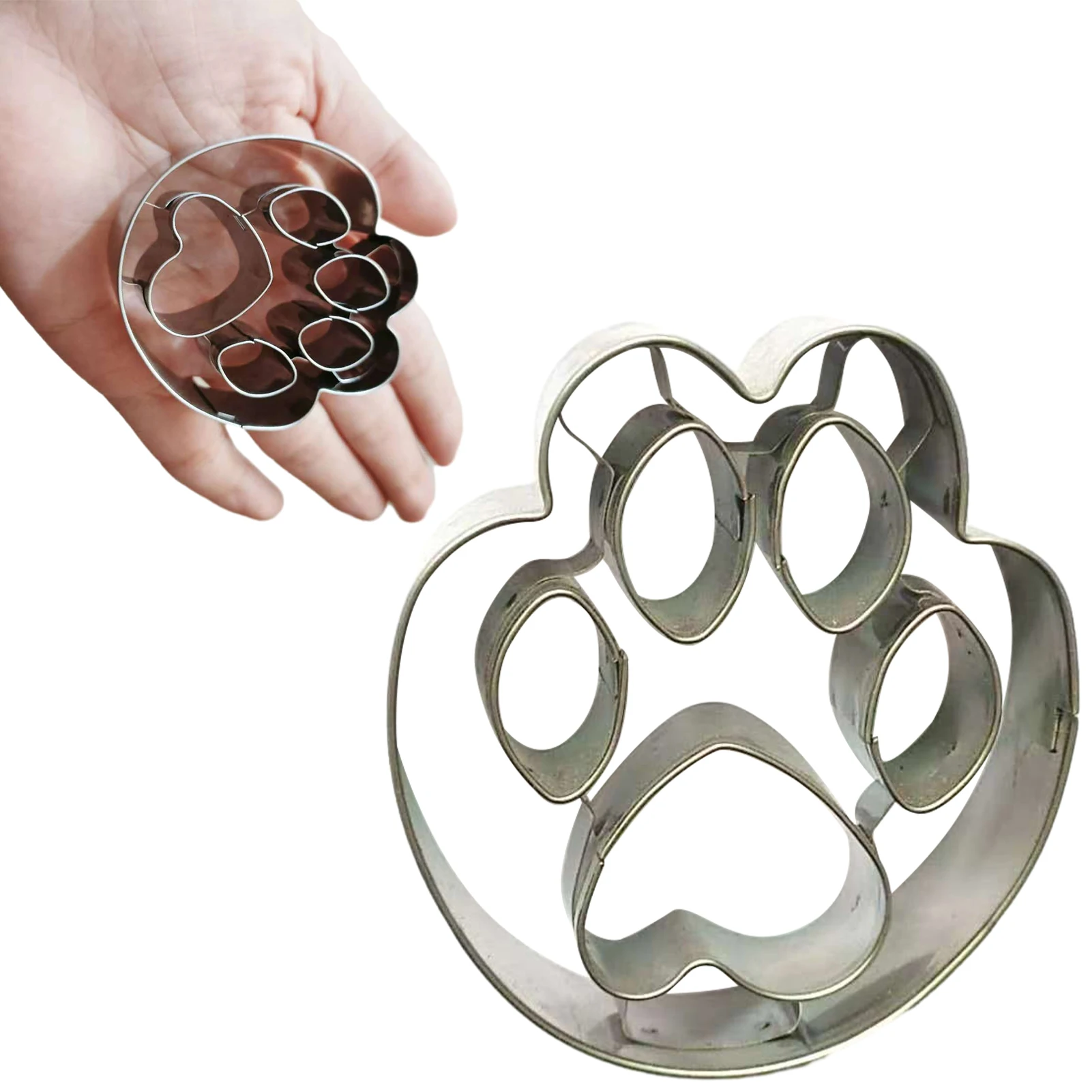 Stainless Steel DIY For Baking Cute Dog Paw Cake Fondant Easy To Clean Cookie Cutter Lightweight