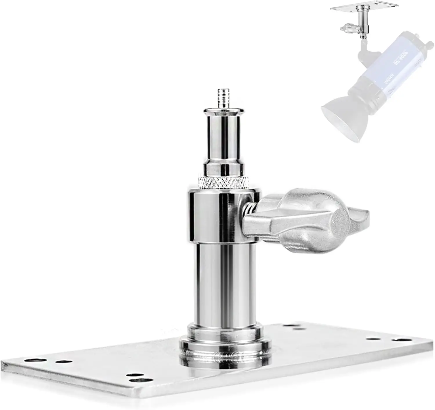 Overhead Camera Wall Mount, 3.34 inch Baby Wall Plate with 1/4 and 3/8 Screw Photography Ceiling Mount for Video Studio