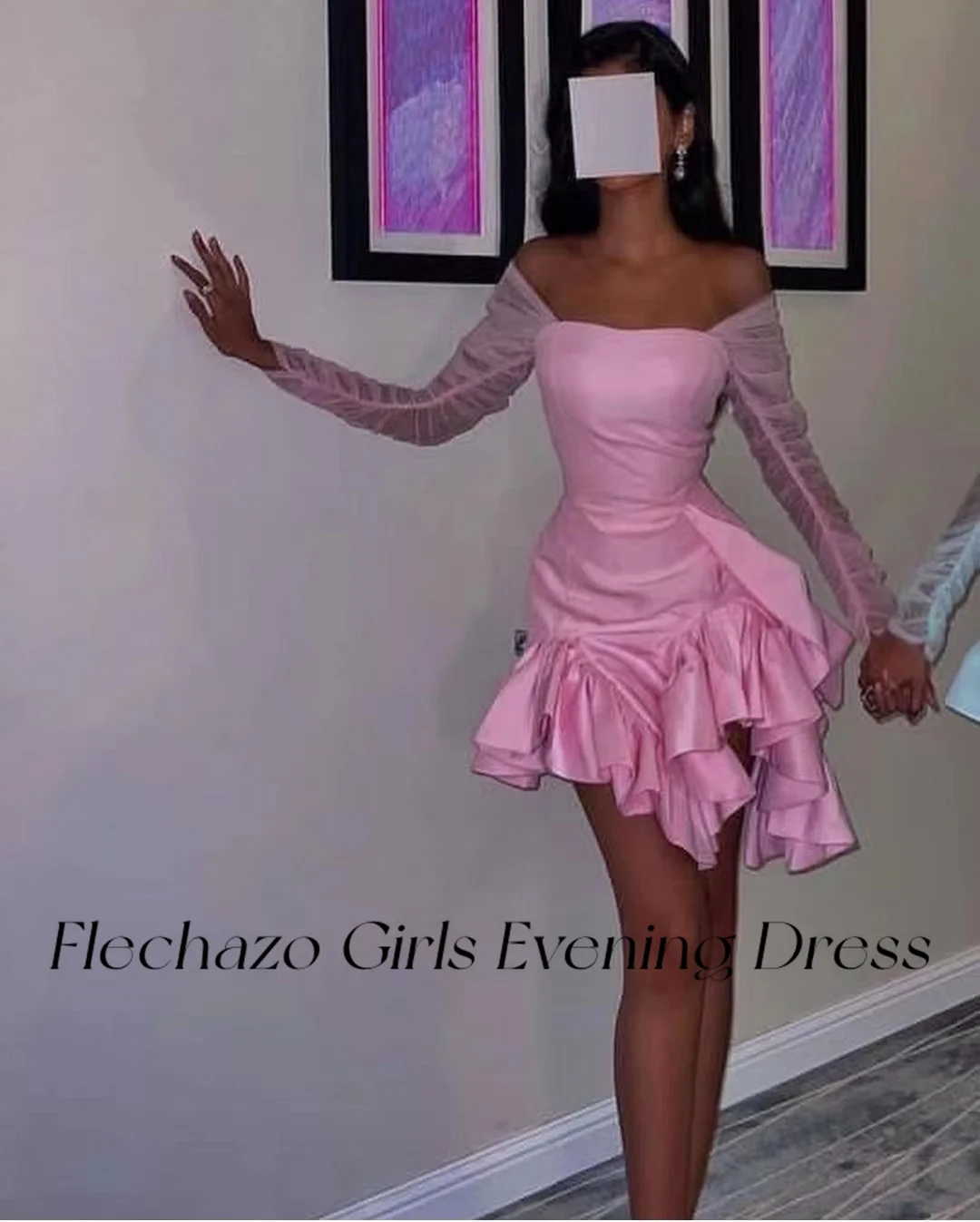 Flechazo Homecoming Dresses Off Shoulder Above-Knee Tiered Birthday Party Short Dress For Women 2024 Vestidos de fiesta elegante