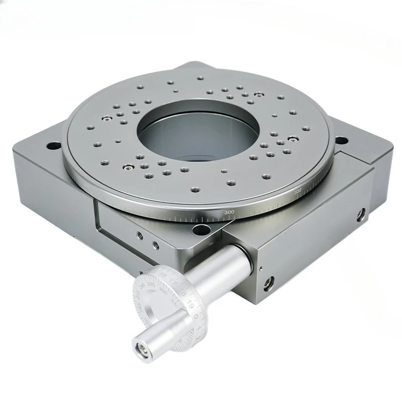 Manual rotary table, worm gear, displacement table, positioning table, indexing plate D110-200 (manual)