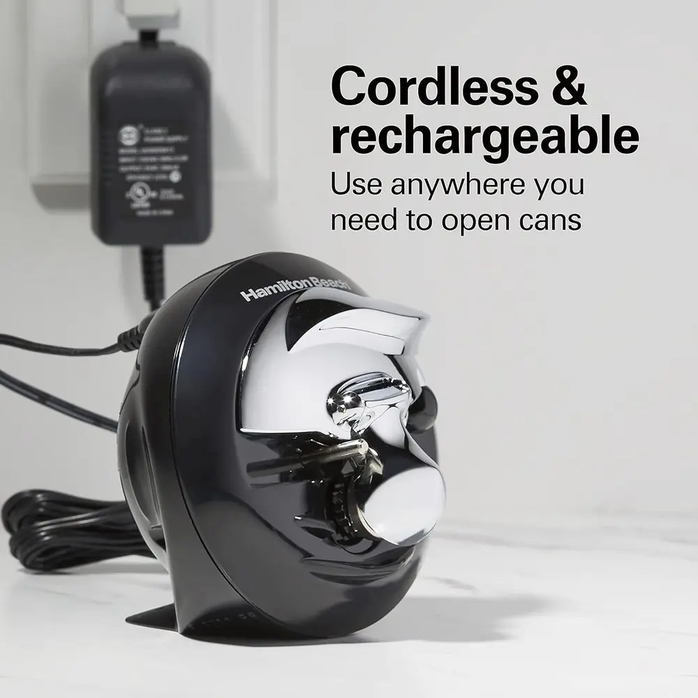 Walk 'n Cut Hands-Free Cordless Electric Can Opener | Automatic & Hands-Free | Rechargeable | Opens Any Size Can | Easy Clean Re