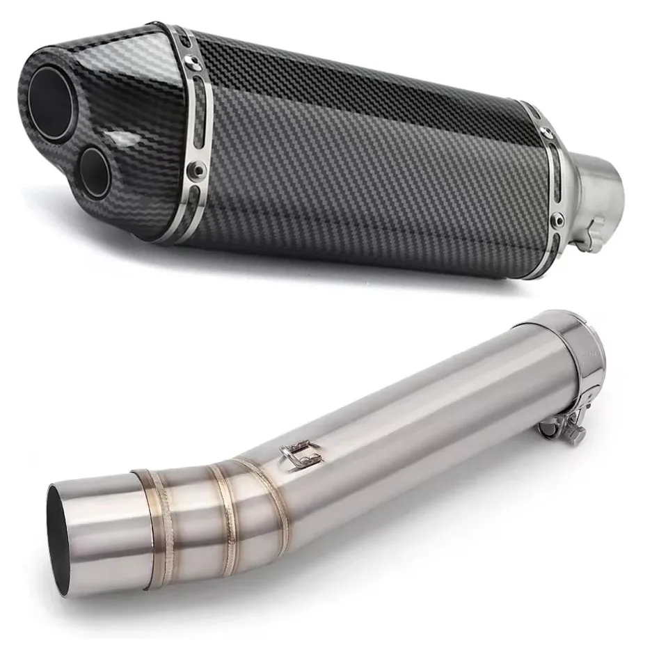 

For Yamaha FZS 600 Fazer 1998-2003 Fazer 600 FZS600 Escape Motorcycle Exhaust 51MM Middie Link Pipe With Slip-On Muffler Tips