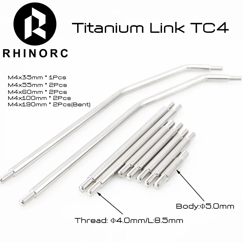 Rhino D5 Thread M4 Titanium alloy Link For Rhino YUE ONE LCG Sporty Chassis RC Cralwer