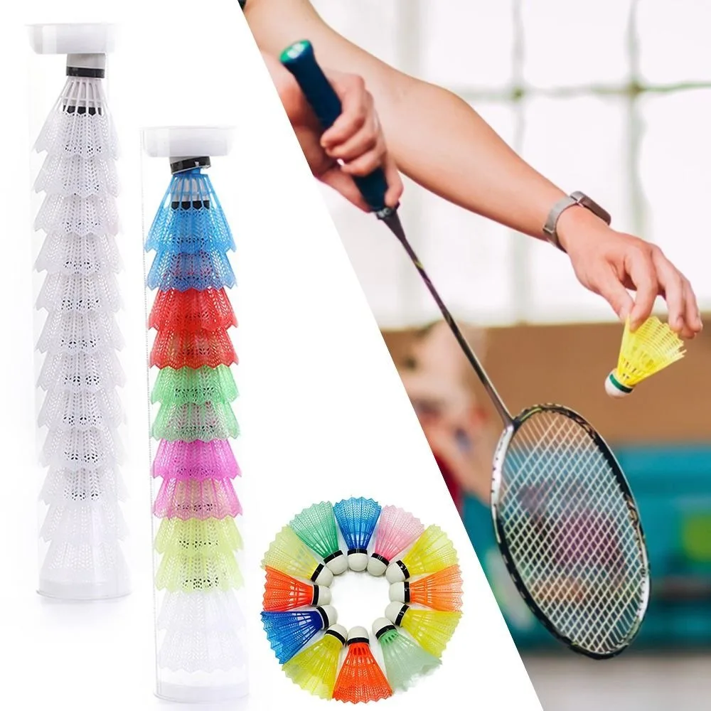 

6/12PCS Windproof Badminton Foam Ball Head Multi-color Plastic Shuttlecock Ball Training Accessories Sport Supplies
