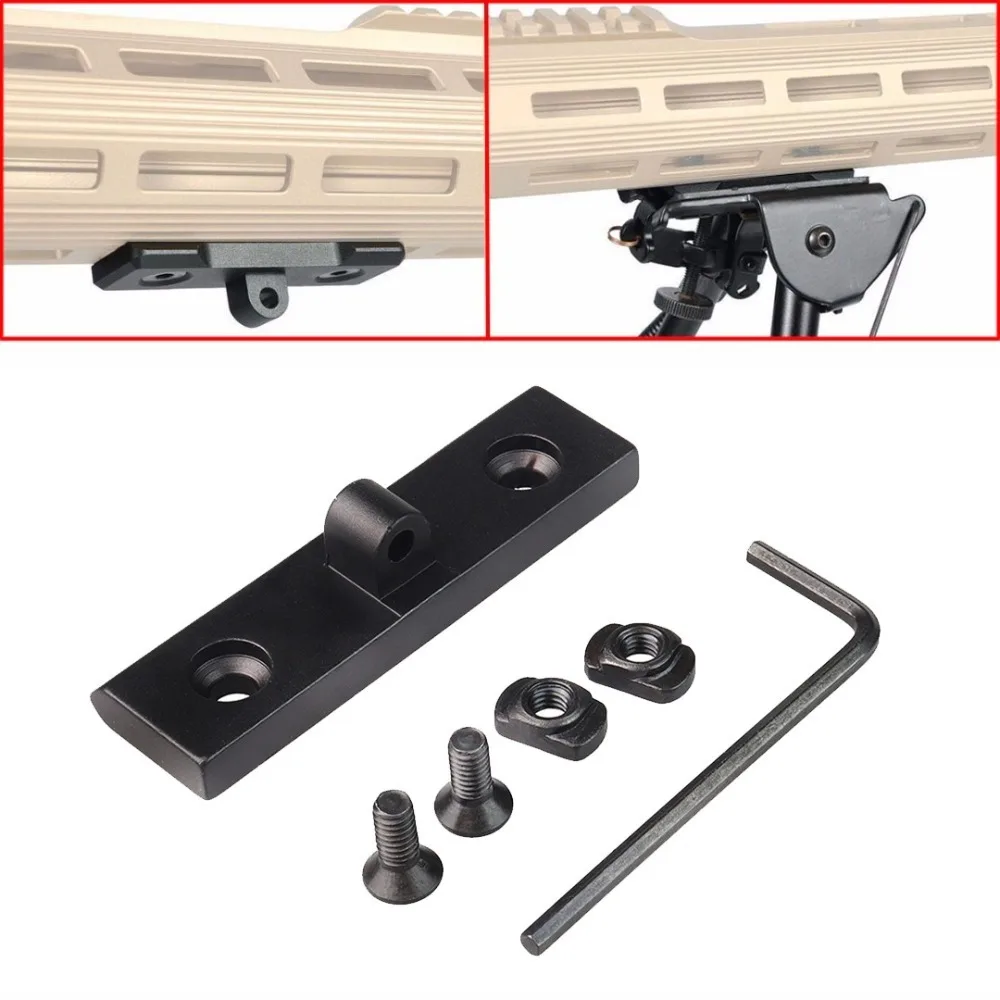 Adaptador de guardamanos de montaje para bípode táctico M-LOK, accesorio para Rifle AR15 de perfil bajo, bípode Harris, riel Picatinny