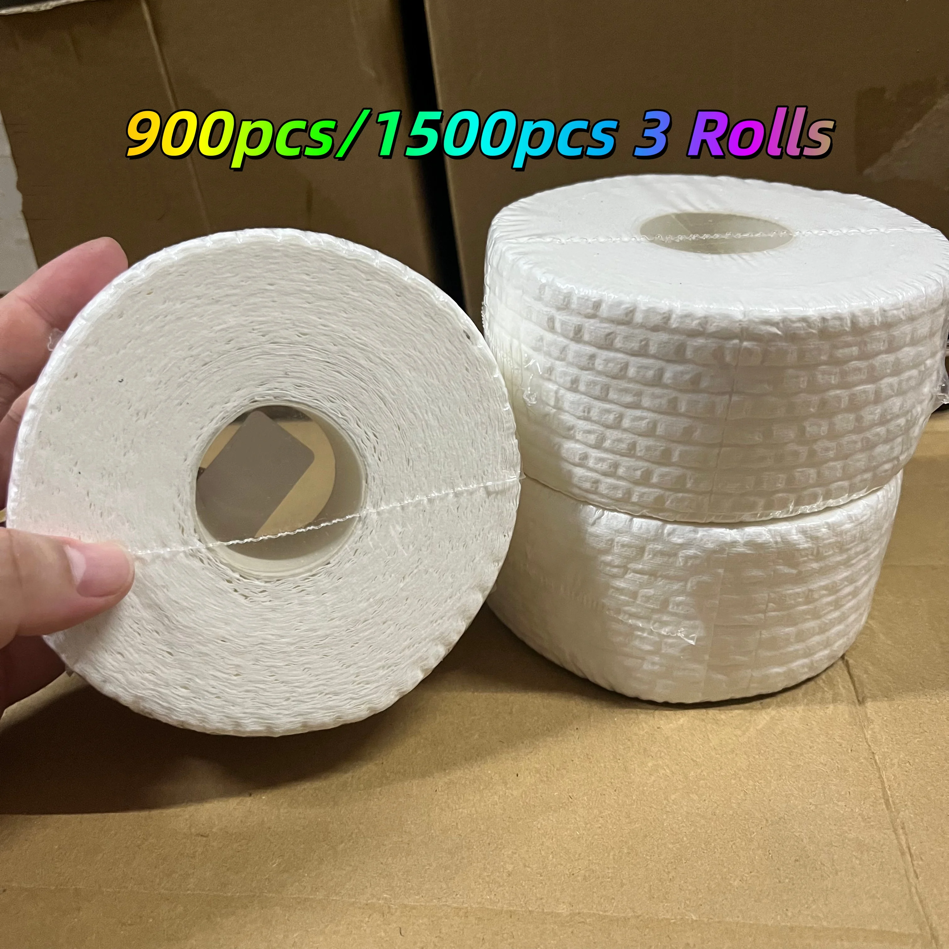 900 قطعة/1500 قطعة 3 لفات خالية من الوبر مناديل الأظافر لينة ماصة مزيل طلاء الأظافر منصات مستحضرات التجميل تنظيف صالون الأظافر أدوات مانيكير *