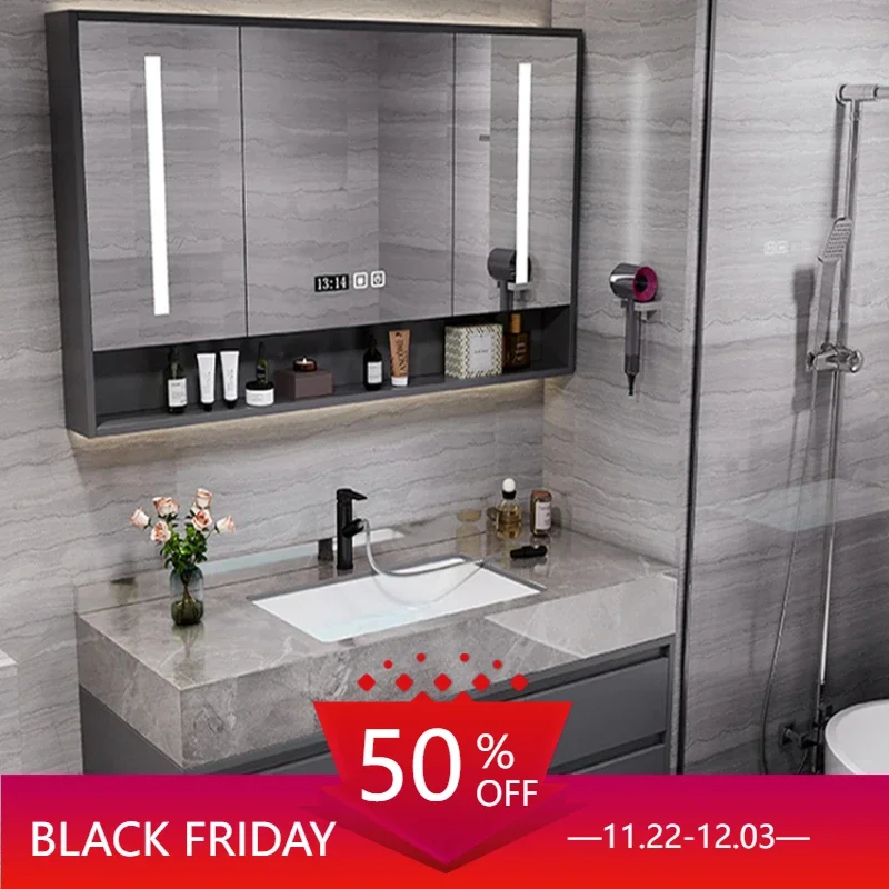 

Bathroom Decorations Items Luxury Narrow Cabinet Modern Washbasin Makeup Double Furniture Mirrors Badkamerkast Kitchen Storage