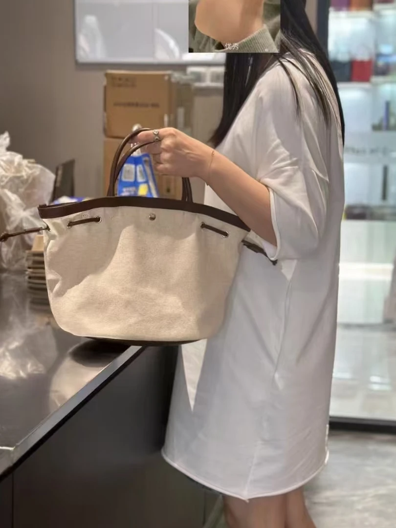 

2025 New Women's Large Capaci Canvas Tote Bag oulder Crossbody Handbag Buet ape Briti Sle Pure Color Youth Daily Use