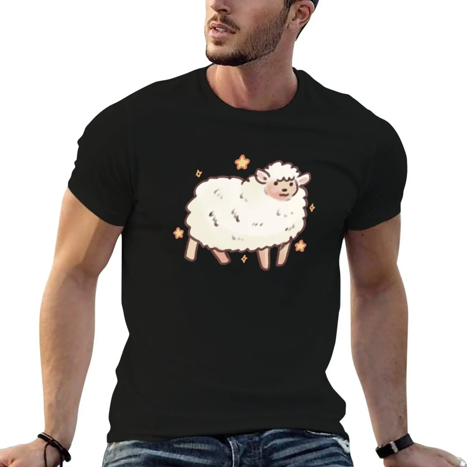 

Cute Sheep T-Shirt mens graphic t shirts man t shirt heavy cotton T-Shirt