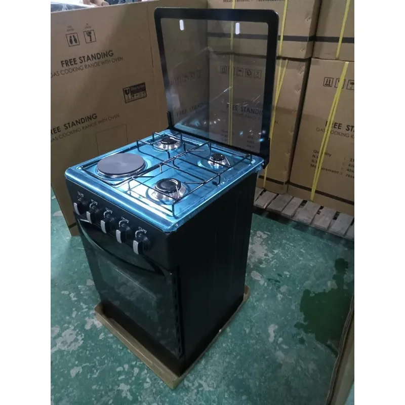 

Freestanding 4-Burner Stove with Electric Oven And Grill - 3.1-Cubic-Foot Capacity Cooker for Household And Commercial Cooking