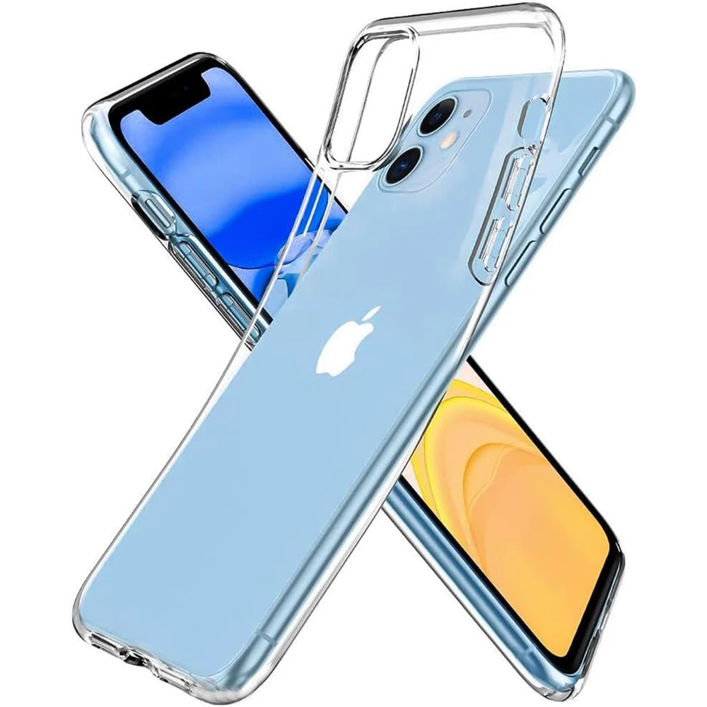 

Ultra Thin Clear Silicone Case For Apple iPhone 16e 16 15 14 13 12 11 Pro Max Plus Mini Transparent Soft Back Cover Shockproof