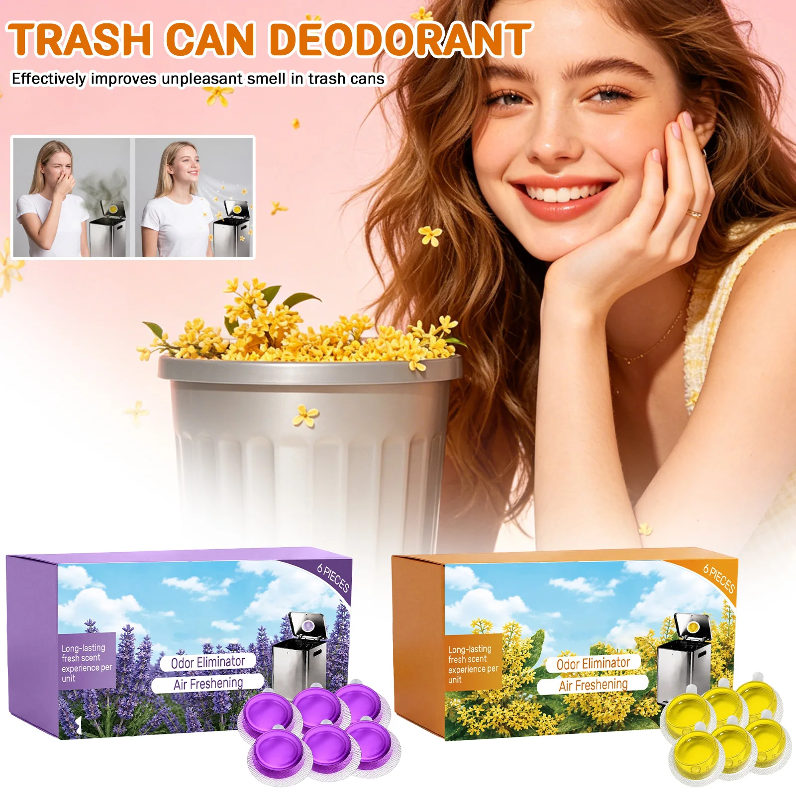 Odor Eliminator for Kitchen Garbage Freshening Long-Lasting Purification Air Elimination Bedroom Bathroom Kitchen Smell