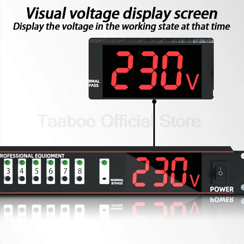 Professional 8 Channels Power Sequence Controller 30A High Power Equipment Digital Power Sequencer with Led Voltage Display