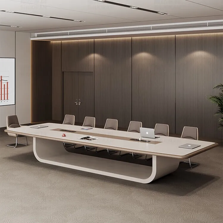 페인트 컨퍼런스 롱 심플 데스크 라이트 럭셔리 조합