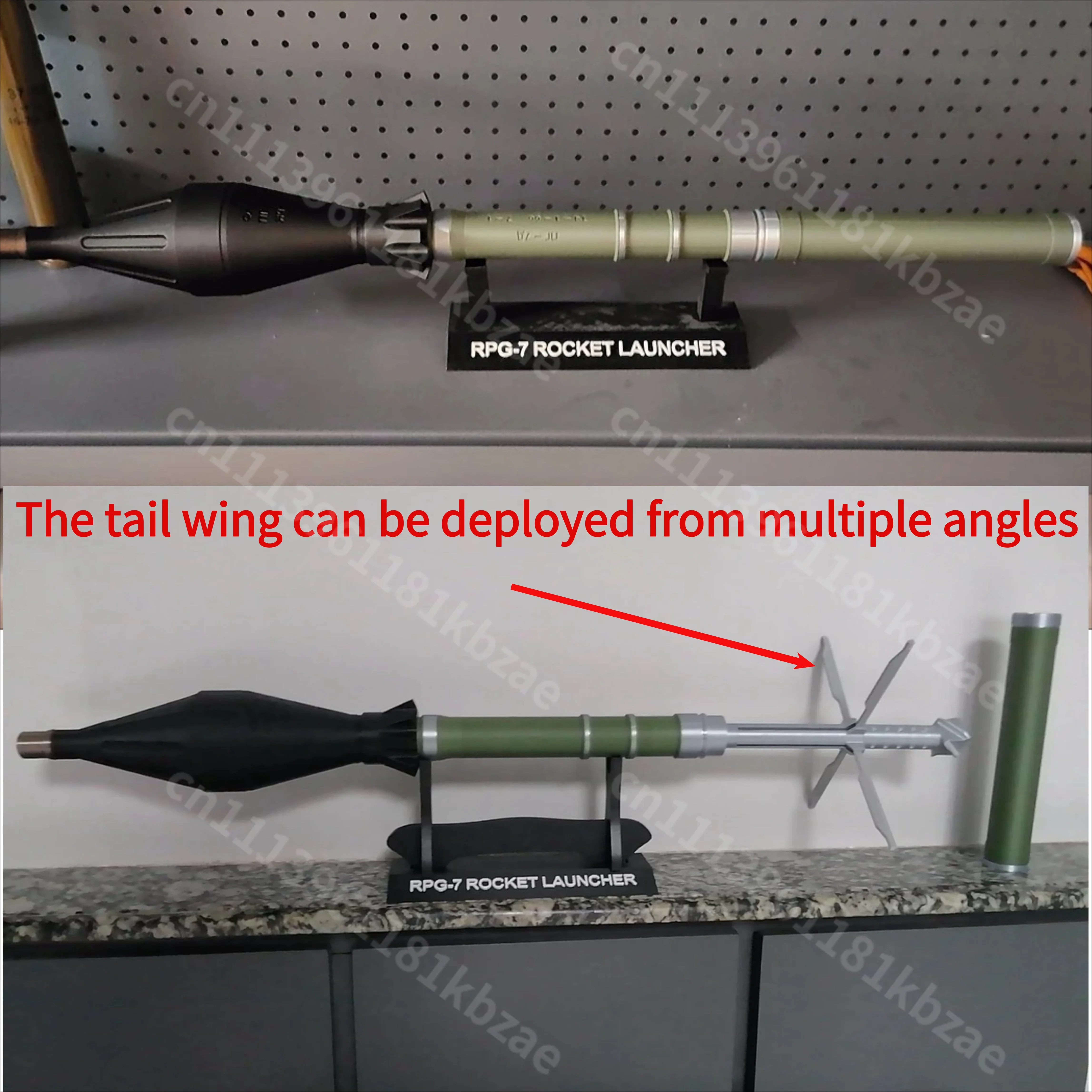 1PC Static Non Functional 3D Printed RPG7 Model  Assembly Desktop Ornament Military Enthusiast's Collection Model